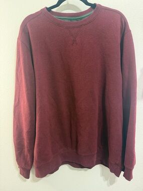 Men's Crewneck Sweater in Burgundy - Classic Casual
